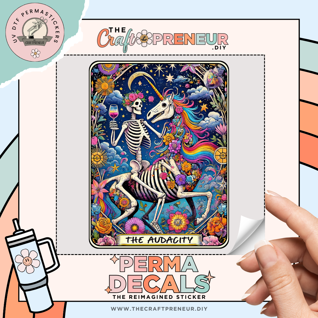 The Audacity Tarot Card UV DTF Sticker