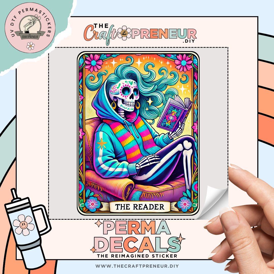 The Reader Tarot Card UV DTF Sticker