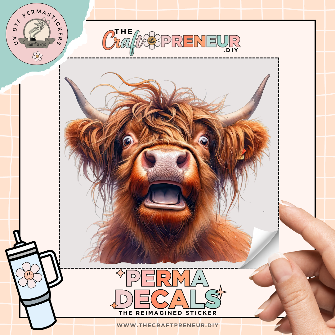 Funny Cow UV DTF Sticker