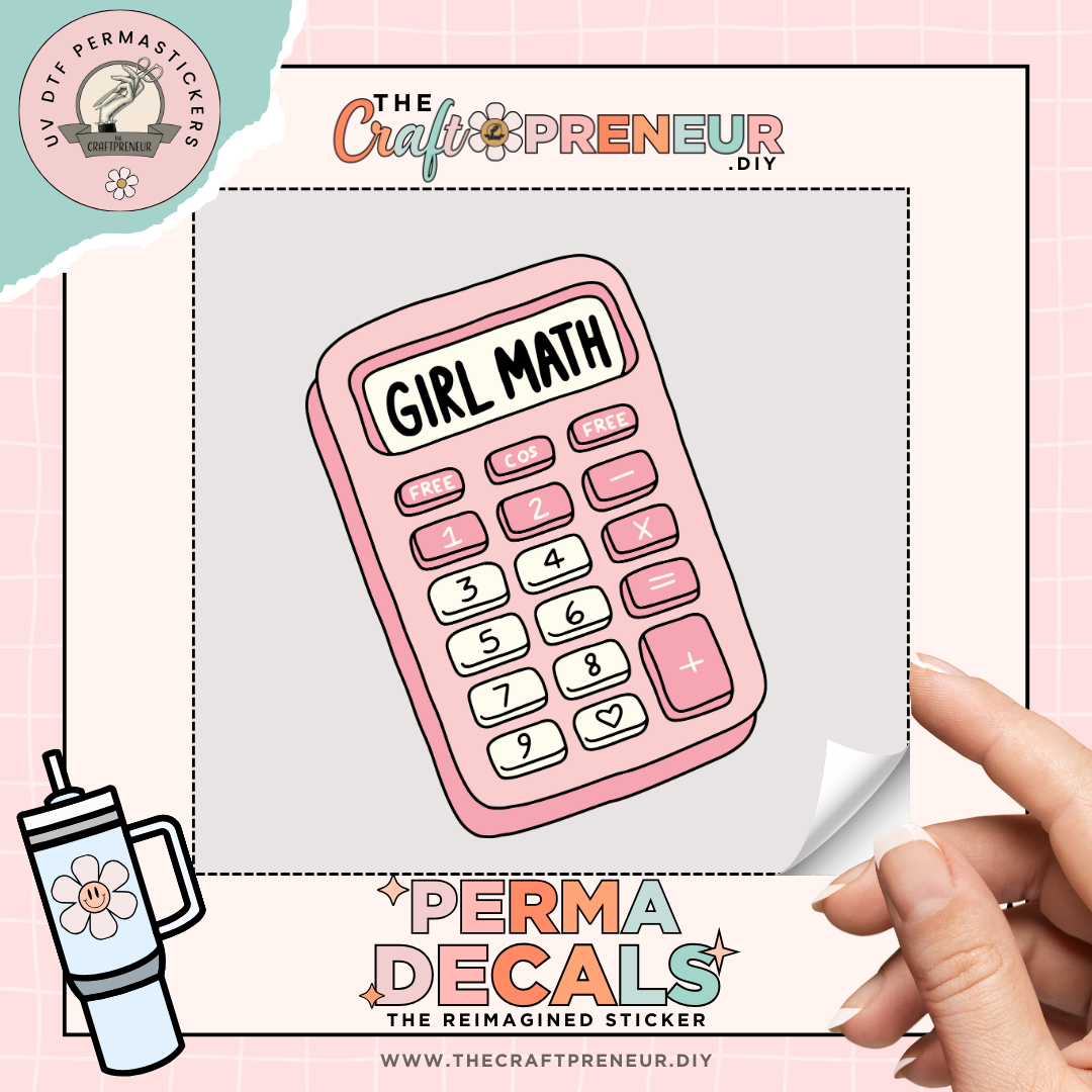 Girl Math DTF Sticker