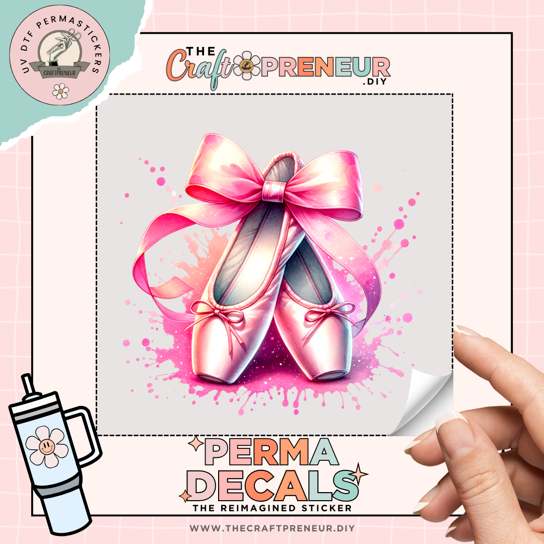 Ballet Shoes UV DTF Sticker