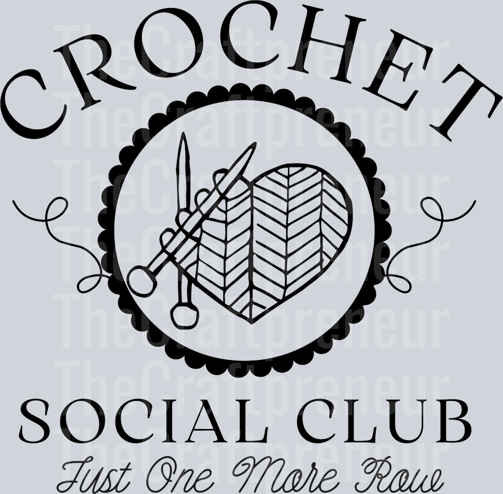 Crochet Social Club DTF Transfer (Black)