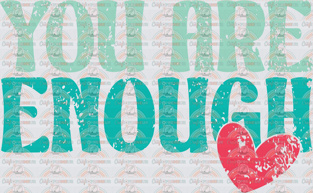 001_Mental Health_You are Enough_Sunset_Front_Distressed