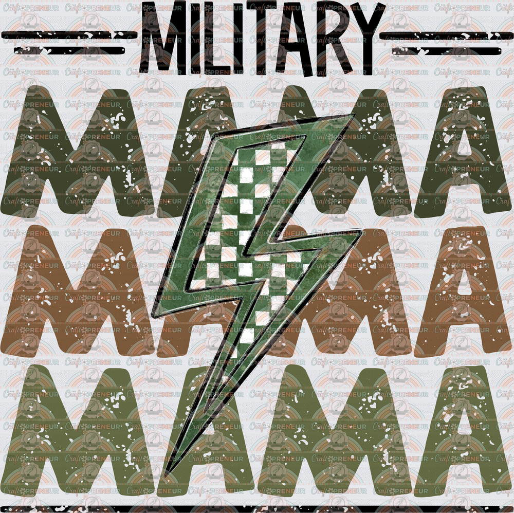 USA_Military_Military Mama_Word Stack_Camo_Distressed_Bolt