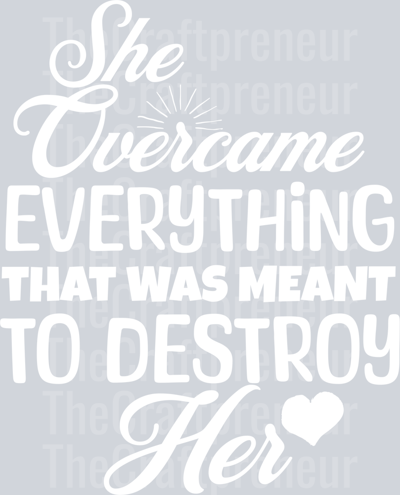 (Set!) PowHERful Inspirational Set Girly White (Back) DTF Transfer