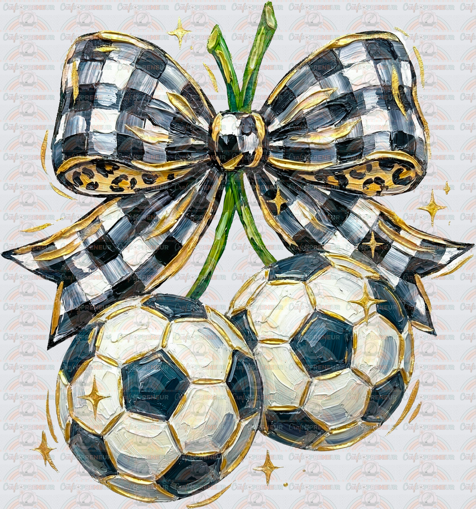 Sports_Soccer_Faux Paint_Cherries_Bow_Soccer Ball_Cheetah