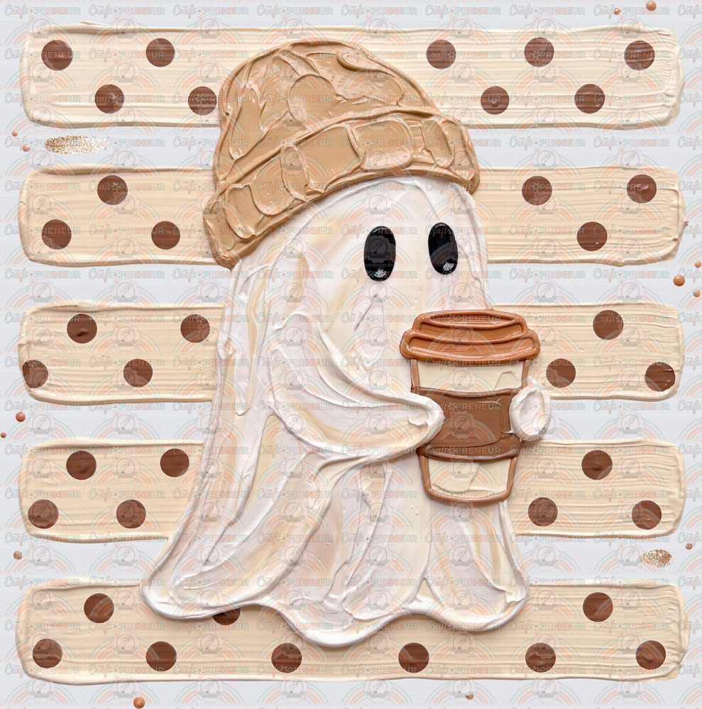 Halloween_Ghost_Preppy_Coffee_Faux Paint_Beanie