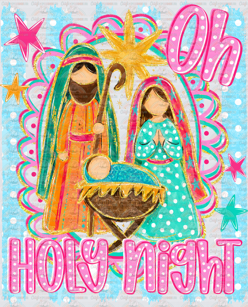 002_XMAS_Christmas_Faith_Preppy_Brush Stroke_Matching Set_Image Bundle_Oh Holy Night