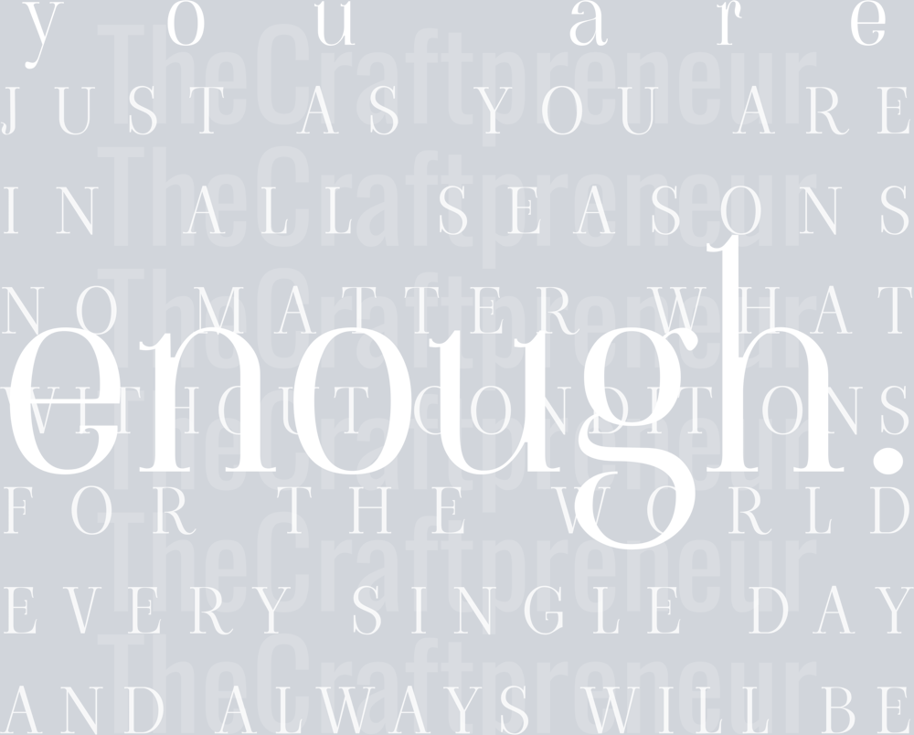 Mental Health_Enough Typography_White
