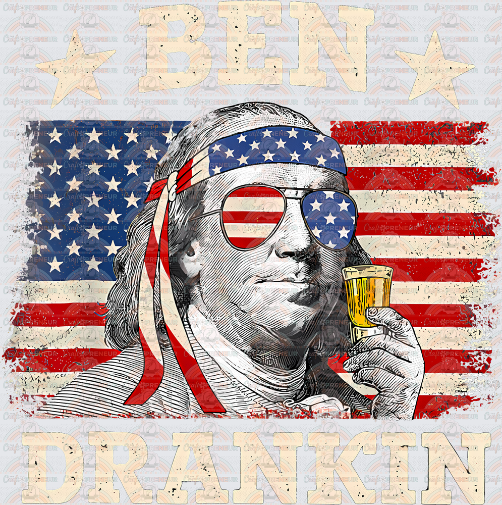 USA_Benjamin Franklin_President_Ben Drankin_Distressed