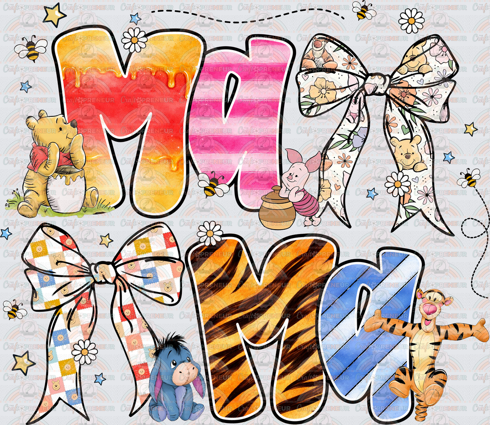 Disney_Winnie the Pooh_Character Letters_Coquette Bow