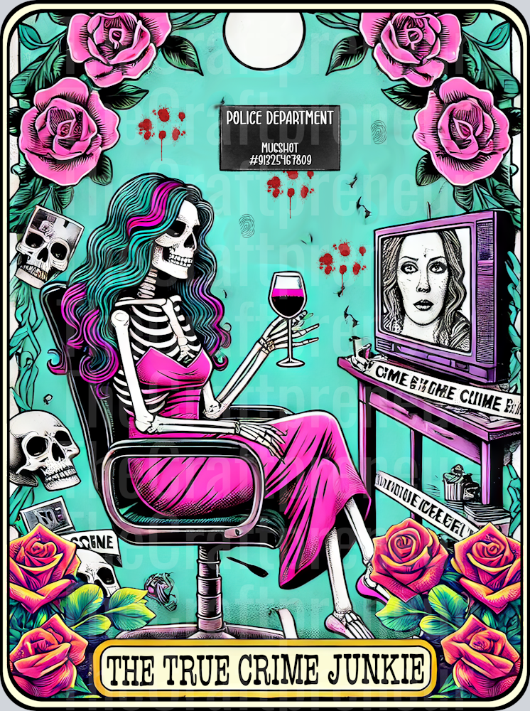 The True Crime Junkie Tarot Card DTF Transfer
