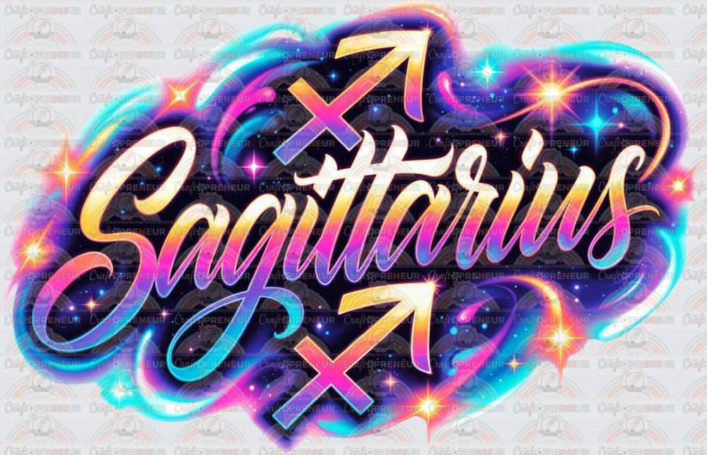 002_Zodiac_Astrology_Neon_Astrological Signs_Celestial_Sagittarius