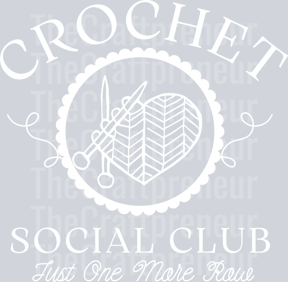Crochet Social Club DTF Transfer (White)