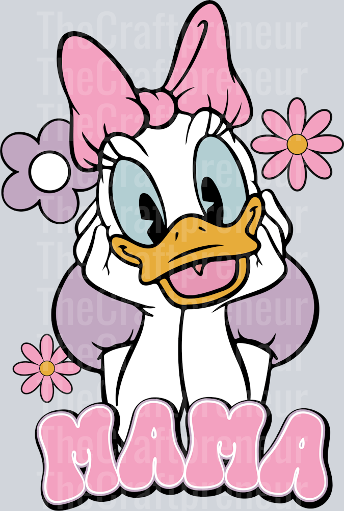 Mrs. Duck Mommy & Me Mama Mini DTF Transfer (Mama)
