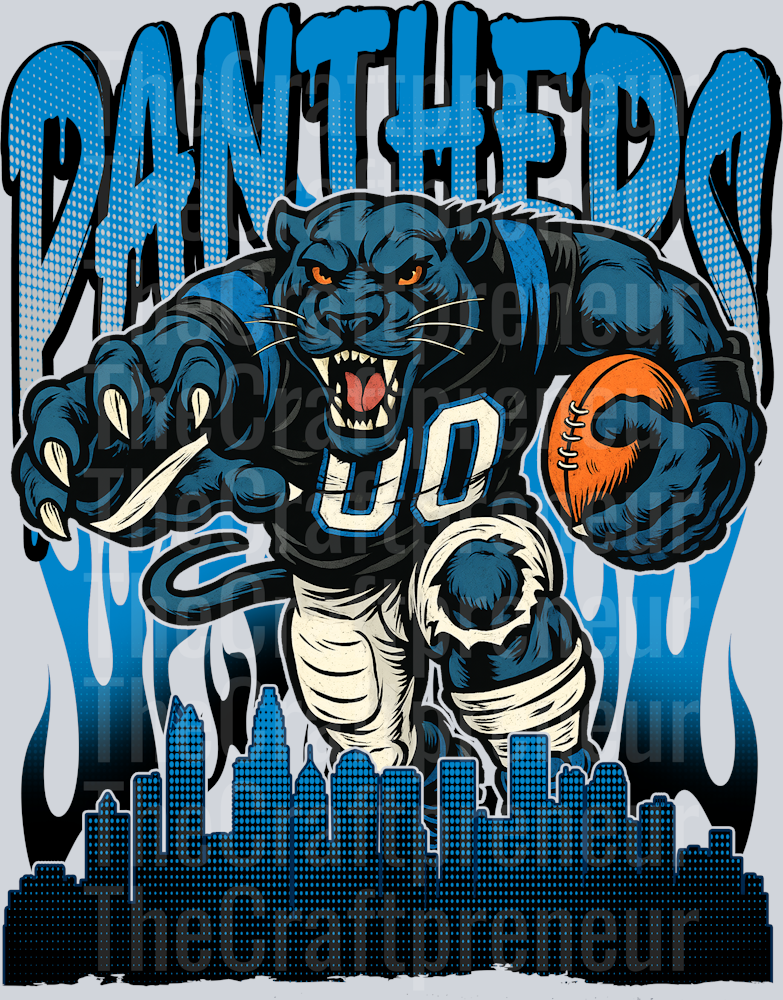Panthers Drip Skyline DTF Transfer