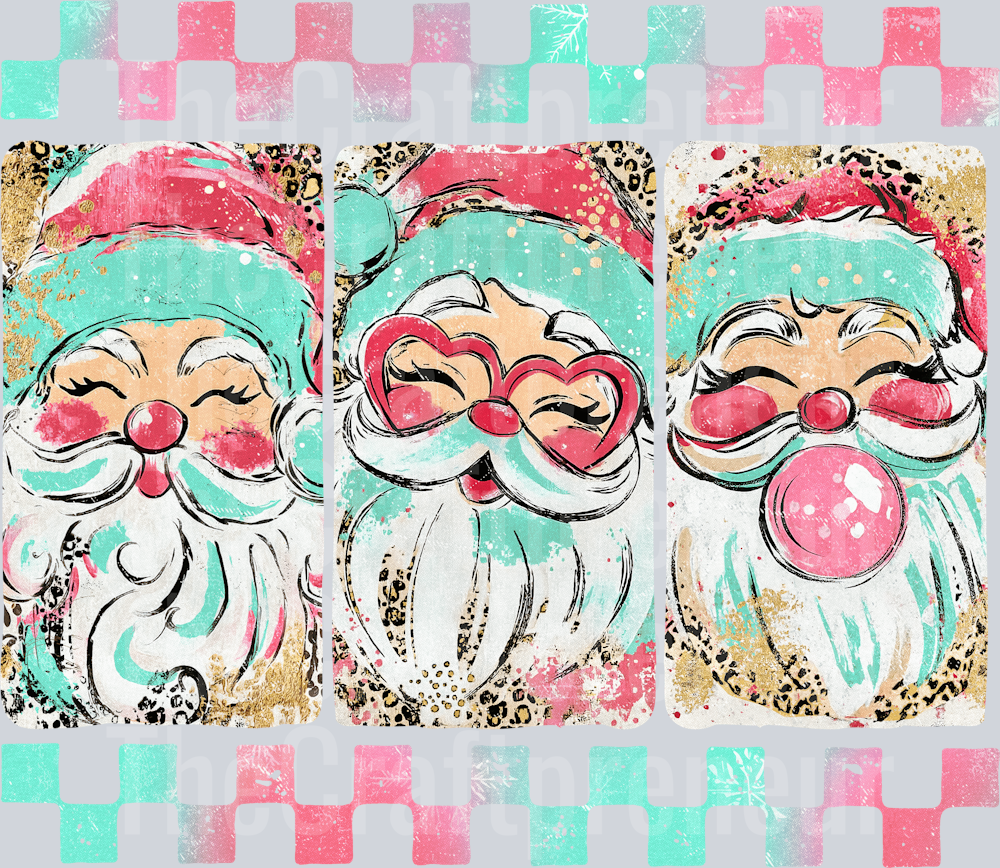 Preppy Vans Santa Bubble Pop DTF Transfer