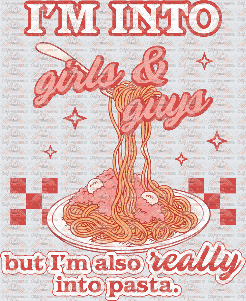 Pride_Equality_LGBTQ_Bisexual_Pasta_Im Into Girls and Guys_Gay Pride_Pride Month