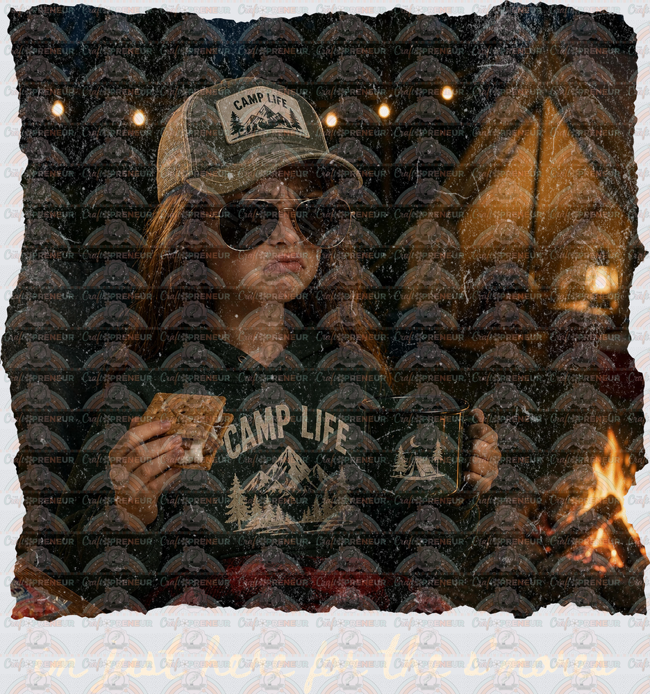 Hobbies_Camping_Ratchet Barbie_Im Just Here for the Smores_White