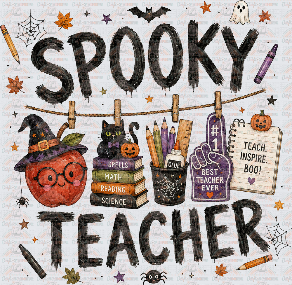 School_Jobs_Teacher_Halloween_Spooky Season_Clothesline_Supplies_Spooky Teacher
