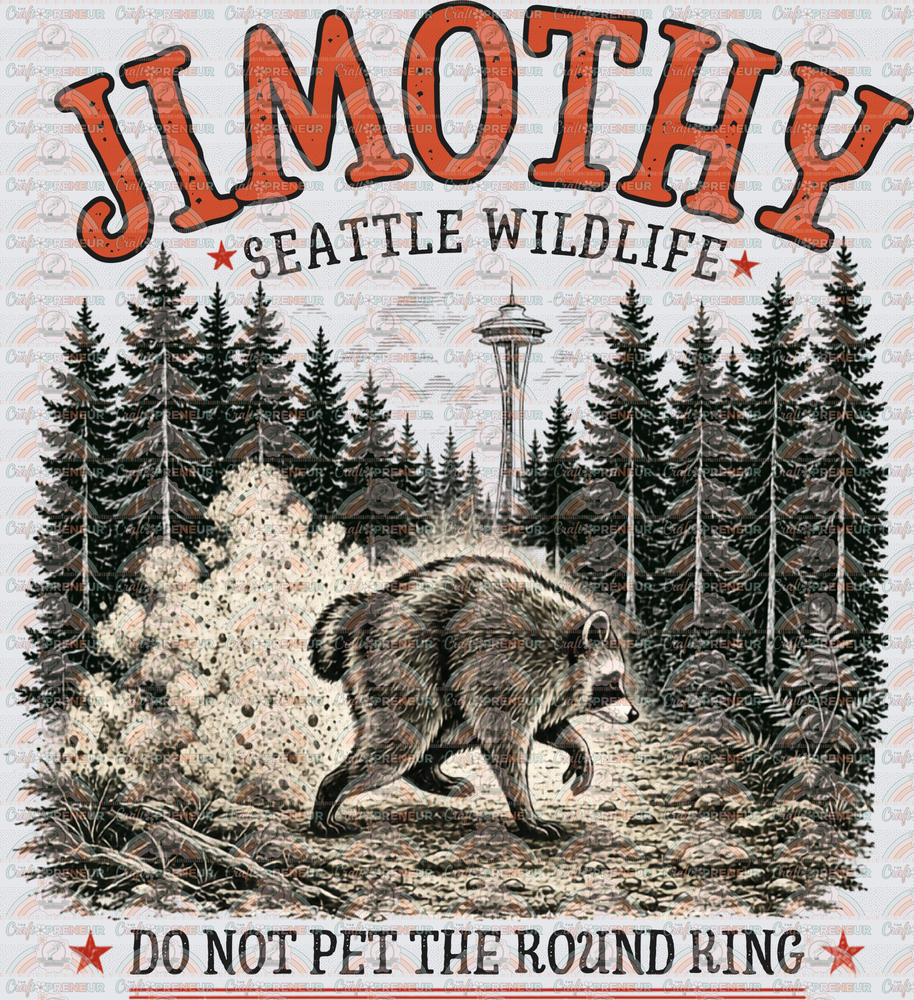 Pop Culture_Viral_Jimothy_Raccoon_Nature_Do Not Pet_Seattle Wildlife_Unisex