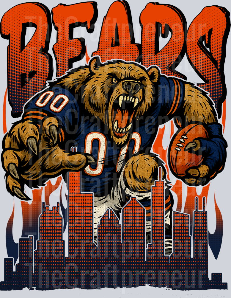 Bears Drip Skyline DTF Transfer