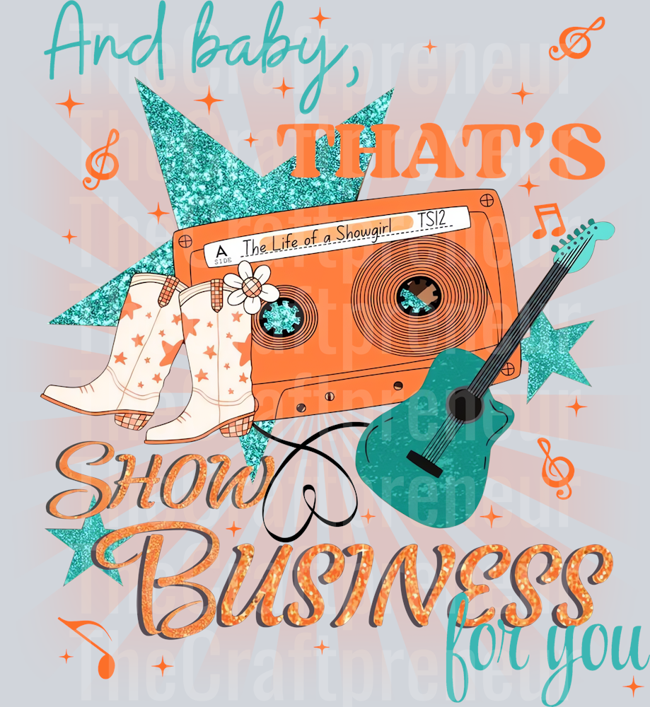 (Set!) TS Showgirl Ombre Back DTF Transfer