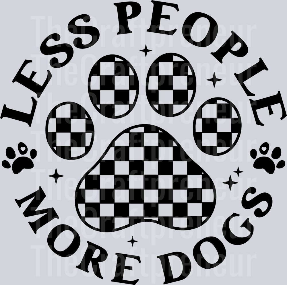 (Set!) Anti-Social Dog Moms Club Front (Black) DTF Transfer