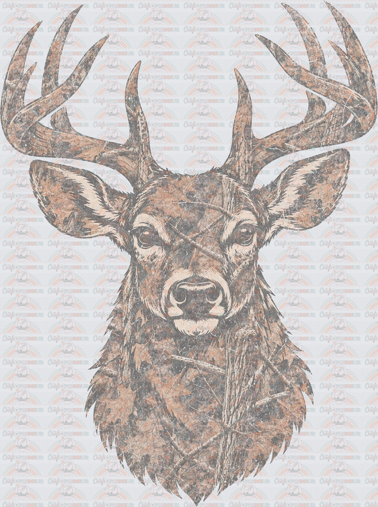 Hobbies_Hunting_Deer_Buck_Camo_Distressed_Mount