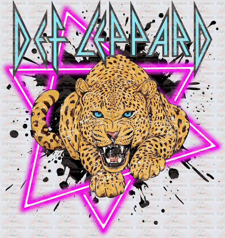 Music_80s_Def Leppard_Hair Band_Neon_Leopard_Deaf Leopard_Big Cats_Nostalgia