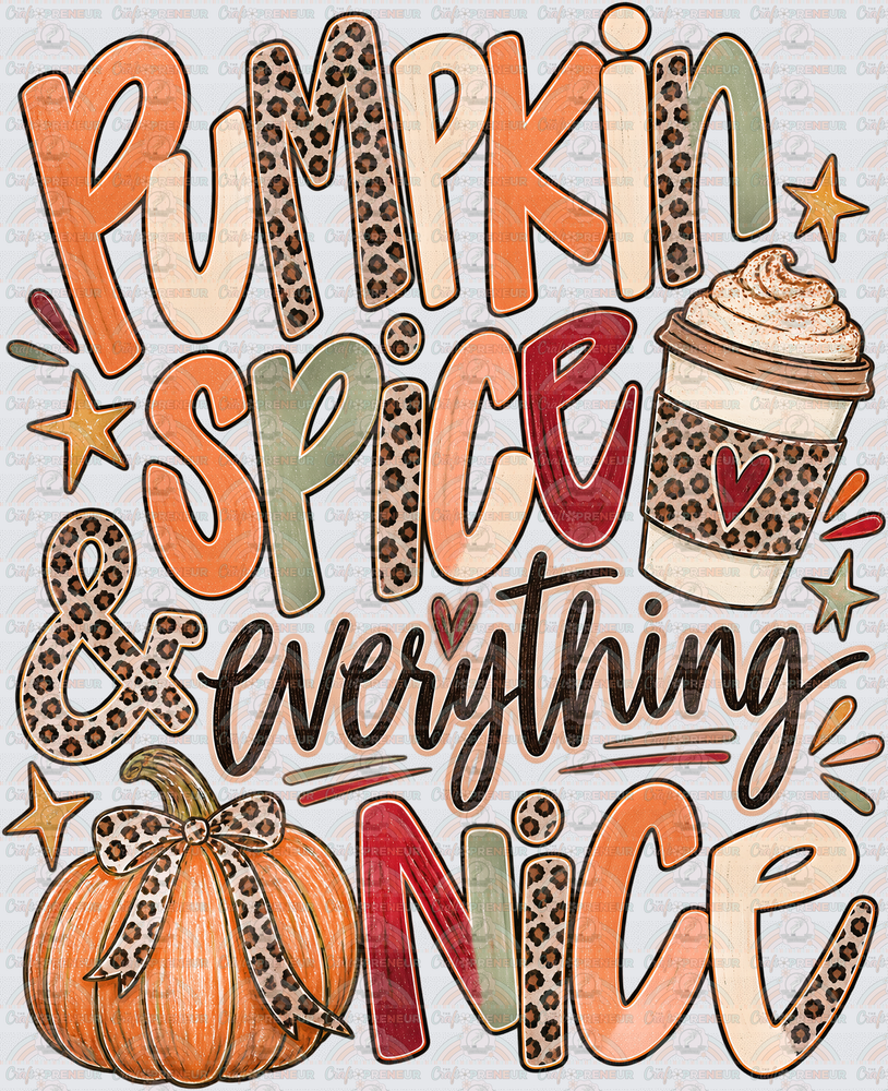 Seasons_Fall_Coffee_Pumpkins_Pumpkin Spice_Typography_Pumpkin Spice and Everything Nice