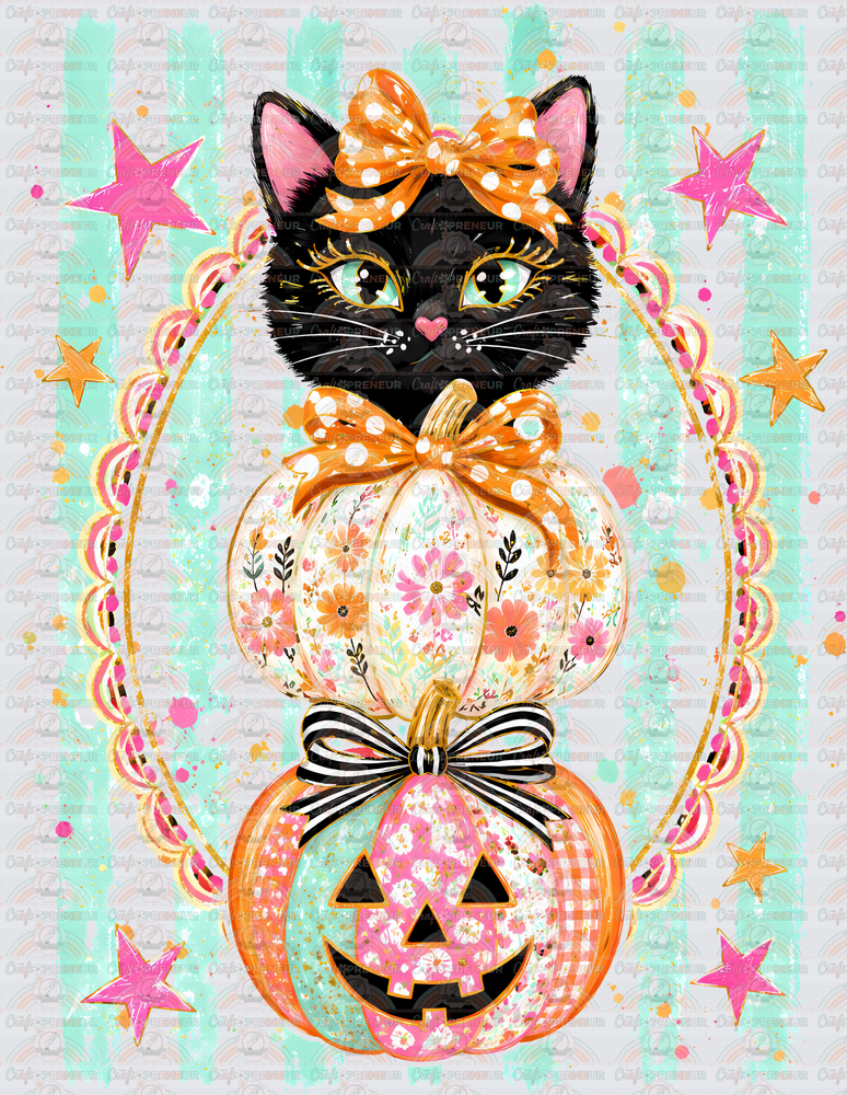 002_Halloween_Preppy LInes_Preppy Bundle_Pastels_Cat Pumpkin Stack_Black Cat