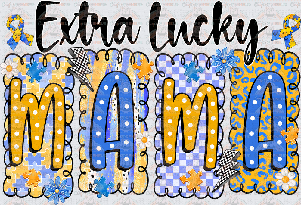 002_Causes_Down Syndrome_Awareness_Blue and Yellow_March Causes_Chromosomes_Extra Lucky_Mama