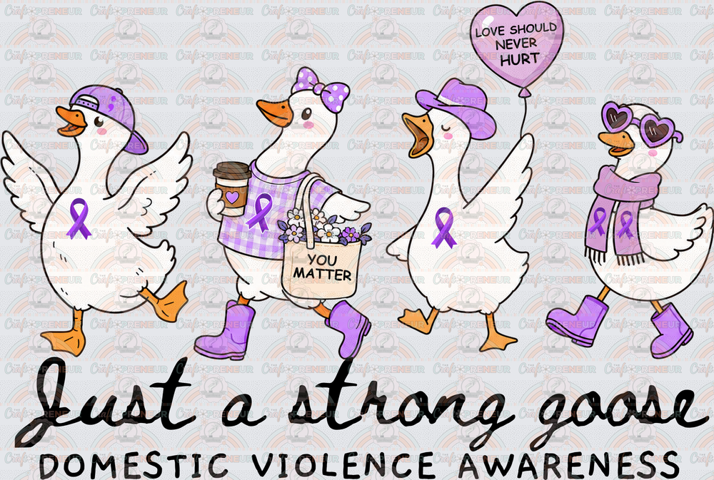 Causes_Domestic Violence_Awareness_Goose_Just a Strong Goose_Domestic Violence Awareness_Black
