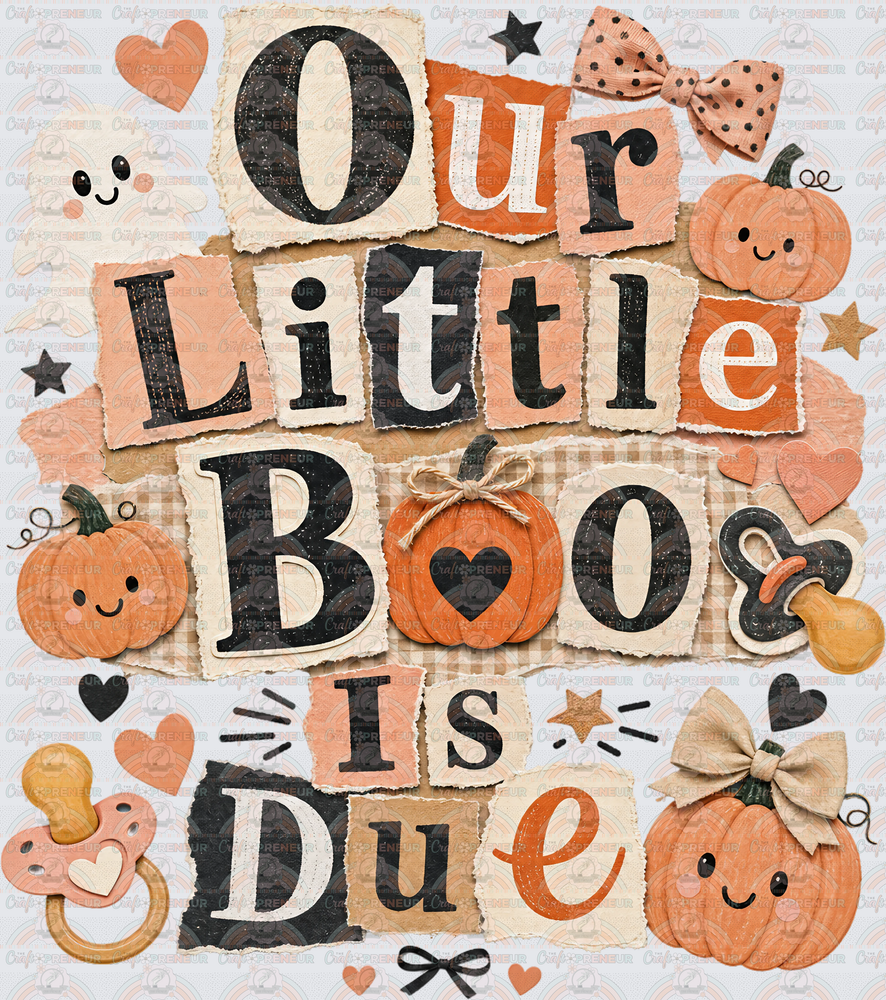 Family_Pregnancy_Fall_Halloween_Our Little Boo is Due_Scrapbook_Vision Board