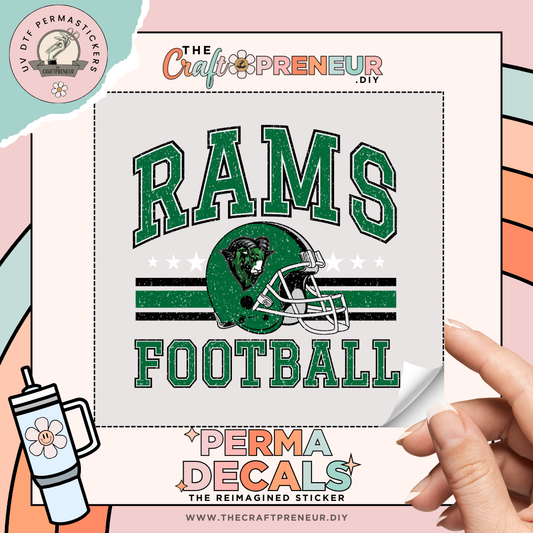 Rams Football UV DTF Sticker