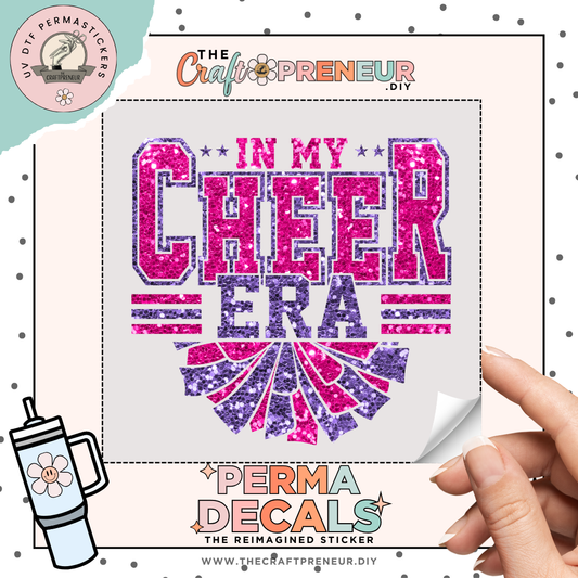 Glitzy In My Cheer Era UV DTF Sticker