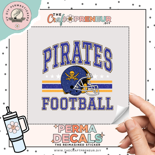 Pirates Football UV DTF Sticker