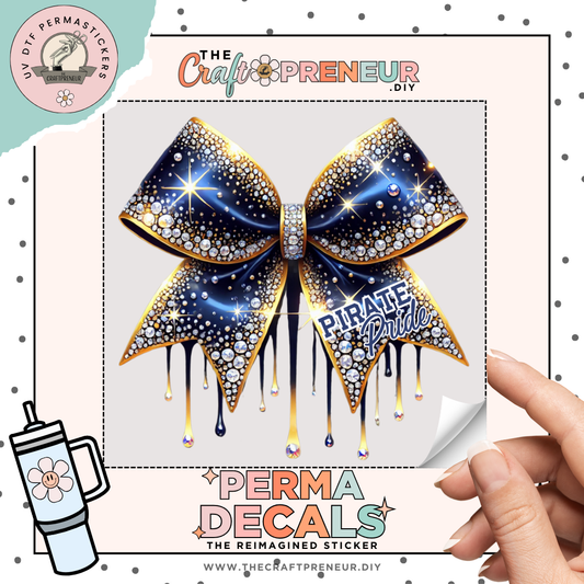 Pirate Pride Bow UV DTF Sticker