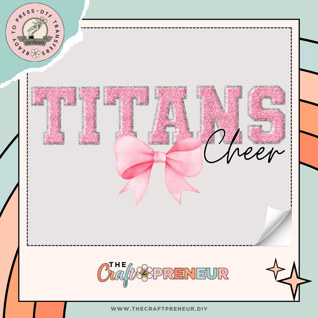 Titans Cheer Bow Transfer