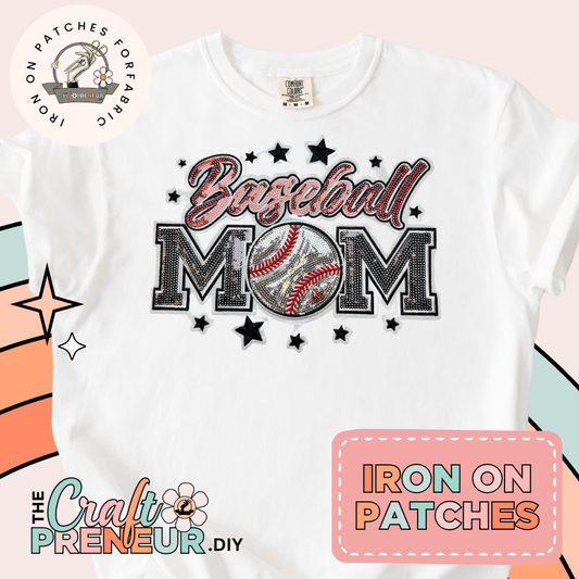 Baseball Mom Chenille Patch