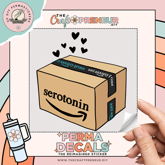 Serotonin Delivery UV DTF Sticker