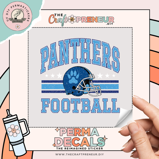 Panthers Football UV DTF Sticker