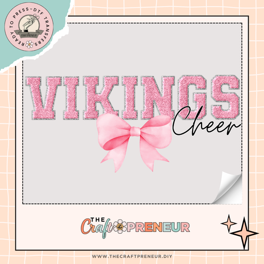 Vikings Cheer Bow Transfer