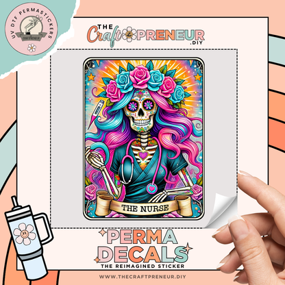 The Nurse Tarot Card UV DTF Sticker