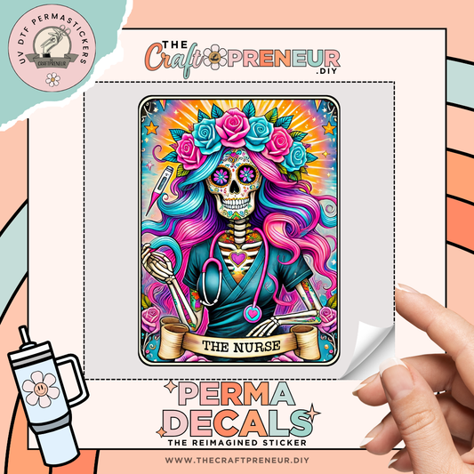 The Nurse Tarot Card UV DTF Sticker
