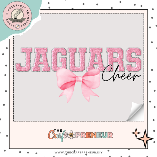 Jaguars Cheer Bow Transfer