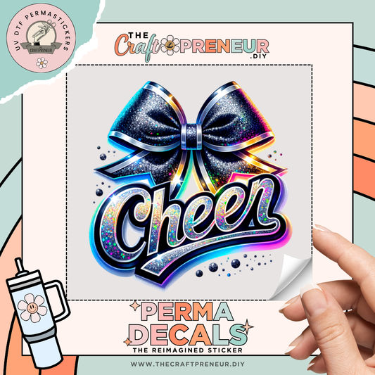 Cheer With Bow UV DTF Sticker