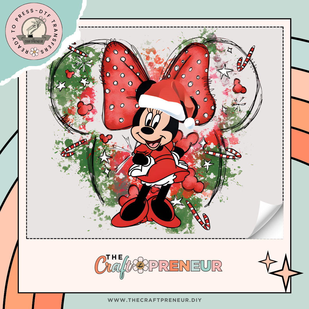 Disney Christmas Characters Watercolor Transfer