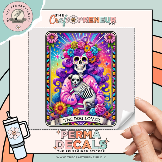 The Dog Lover Tarot Card UV DTF Sticker